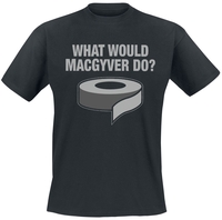 Slogans - What Would MacGyver Do - T-Shirt Manches courtes - Homme - noir