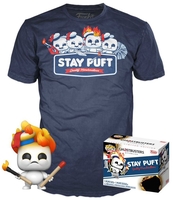 SOS Fantômes - Afterlife - Mini Puft (on fire) (GITD) - POP! & Tee - Funko Pop! - Homme - multicolor