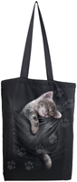 Spiral - Chaton Poche - Sac En Tissu - Unisexe - noir