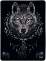 Spiral - Wolf Dreams Fleece Blanket - Couverture - Unisexe - noir