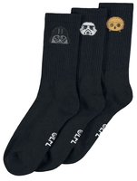Star Wars - Darth Vader - Stormtrooper - C3PO - Chaussettes - Unisexe - multicolore