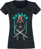 Star Wars - The Mandalorian - Ahsoka - T-Shirt Manches courtes - Femme - noir