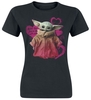 Star Wars - The Mandalorian - Cœurs - Grogu - T-Shirt Manches courtes - Femme - noir