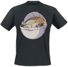 Star Wars - The Mandalorian - Enfant Endormi - T-Shirt Manches courtes - Homme - noir