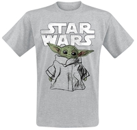 Star Wars - The Mandalorian - Grogu - Sketch - T-Shirt Manches courtes - Homme - gris chiné
