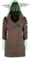 Star Wars - The Mandalorian - Grogu - Sweat-shirt zippé à capuche - Femme - marron vert