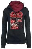 Star Wars - The Mandalorian - Grogu Frog Eater - Sweat-shirt à capuche - Femme - noir rouge