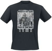 Star Wars - The Mandalorian - Grogu Need A Sitter - T-Shirt Manches courtes - Homme - noir