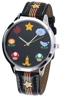Super Mario - Symbole - Montres bracelets - Unisexe - noir