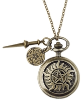 Supernatural - Anti Possession - Montre pendentif - Unisexe - couleur or
