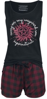 Supernatural - Carry On - Pyjama - Femme - noir rouge