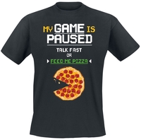 Talk Fast Or Feed Me Pizza - Talk Fast Or Feed Me Pizza - T-Shirt Manches courtes - Homme - noir