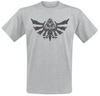 The Legend Of Zelda - Hyrule Tribal - T-Shirt Manches courtes - Homme - gris chiné