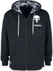 The Punisher - Crâne - Spray - Sweat-shirt zippé à capuche - Homme - noir