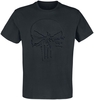 The Punisher - Embossed Skull - T-Shirt Manches courtes - Homme - noir
