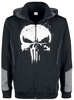 The Punisher - Punisher - Sweat-shirt zippé à capuche - Homme - noir gris
