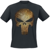 The Punisher - Real Skull - T-Shirt Manches courtes - Homme - noir