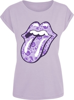 The Rolling Stones - Floral Tongue - T-Shirt Manches courtes - Femme - lilas