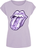 The Rolling Stones - Floral Tongue - T-Shirt Manches courtes - Femme - lilas