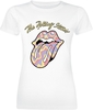 The Rolling Stones - Funky Stripe Tongue - T-Shirt Manches courtes - Femme - blanc