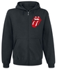 The Rolling Stones - Logo Stacked - Sweat-shirt zippé à capuche - Homme - noir