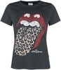 The Rolling Stones - Noisy May - Leopard Tongue - T-Shirt Manches courtes - Femme - anthracite