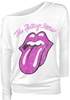 The Rolling Stones - Pink Tongue - T-shirt manches longues - Femme - blanc