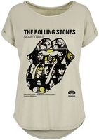 The Rolling Stones - Some Girls Collage Tongue - T-Shirt Manches courtes - Femme - vert clair