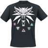 The Witcher - Symboles Du Witcher - T-Shirt Manches courtes - Homme - noir