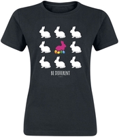 Tierisch - Be Different Bunny - T-Shirt Manches courtes - Femme - noir