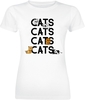 Tierisch - Cats Cats Cats Cats - T-Shirt Manches courtes - Femme - blanc