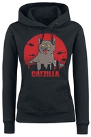 Tierisch - Catzilla - Sweat-shirt à capuche - Femme - noir