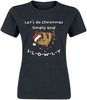 Tierisch - Christmas Slowly - T-Shirt Manches courtes - Femme - noir