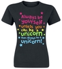 Tierisch - Einhorn - Always Be Yourself - T-Shirt Manches courtes - Femme - noir