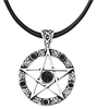 Toltecs Amulet - Black Pentagram - Pendentif - Unisexe - couleur argent