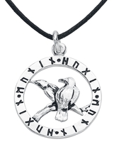 Toltecs Amulet - Odins Raben - Collier - Homme - couleur argent