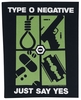 Type O Negative - Just Say Yes - Dossard - Unisexe - noir blanc vert