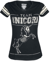Unicorn - Team Unicorn - T-Shirt Manches courtes - Femme - noir