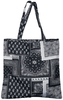 Urban Classics - Bandana Patchwork Print Tote Bag - Sac en tissu - Unisexe - noir blanc