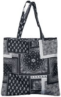Urban Classics - Bandana Patchwork Print Tote Bag - Sac en tissu - Unisexe - noir blanc