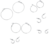 Urban Classics - Basic Hoop Earrings 6-Pack - Boucles d