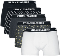 Urban Classics - Boxers - Lot De 5 - Lot de Boxers - Homme - noir gris blanc