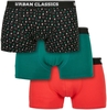 Urban Classics - Boxers Organique Noël - Lot De 3 - Boxer - Homme - rouge vert