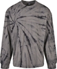 Urban Classics - Boxy Tye Dye LS - T-shirt manches longues - Homme - noir gris