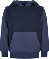 Urban Classics - Boys 2-Tone Fake Raglan Hoody - Sweat-Shirt à capuche - Homme - bleu bleu foncé