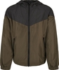 Urban Classics - Boys 2-Tone Tech Windrunner - Veste - Homme - noir olive