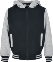 Urban Classics - Boys 2-tone Zip Hoody - Vestes à capuches pour enfants - Homme - noir gris