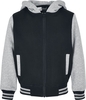 Urban Classics - Boys 2-tone Zip Hoody - Vestes à capuches pour enfants - Homme - noir gris