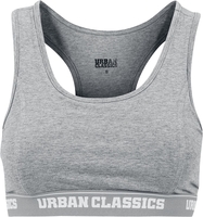 Urban Classics - Brassière Logo - Bustier - Femme - gris chiné