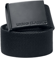 Urban Classics - Ceinture Toile Boucle Colorée - Ceinture - Unisexe - noir